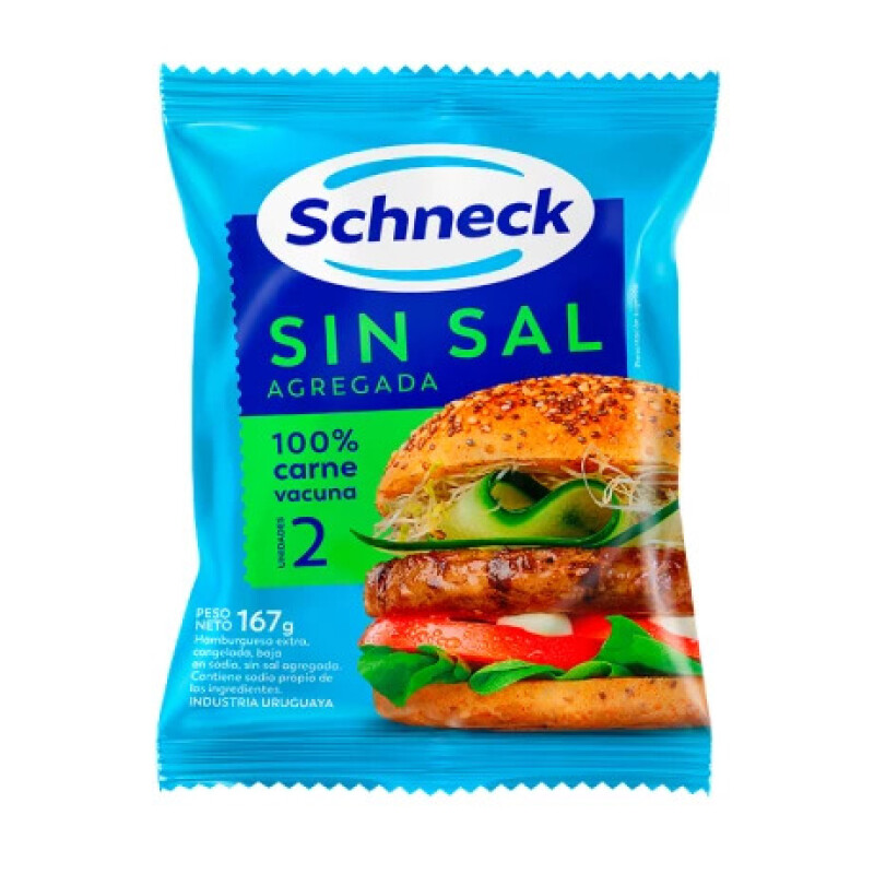 Hamburguesa Schneck sin sal - 2 uds. - 167 gr Hamburguesa Schneck sin sal - 2 uds. - 167 gr