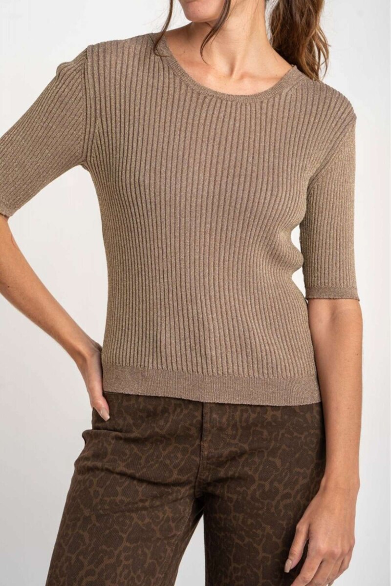 Sweater Lurex - Beige 