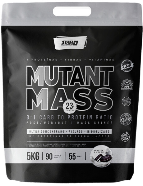 Suplemento Mutant Mass N.O. Star Nutrition cookies and cream 5kg Suplemento Mutant Mass N.O. Star Nutrition cookies and cream 5kg