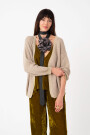 CARDIGAN TEJIDO CON LUREX Beige