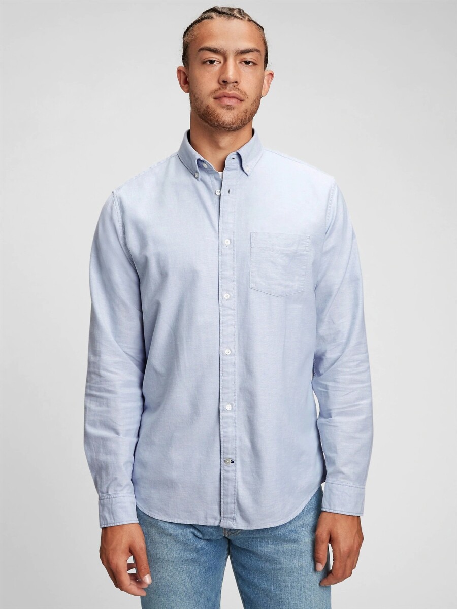 Camisa Standard Fit Hombre - Light Blue 