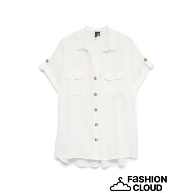 VMBUMPY SS SHIRT WVN NOOS SNOW WHITE