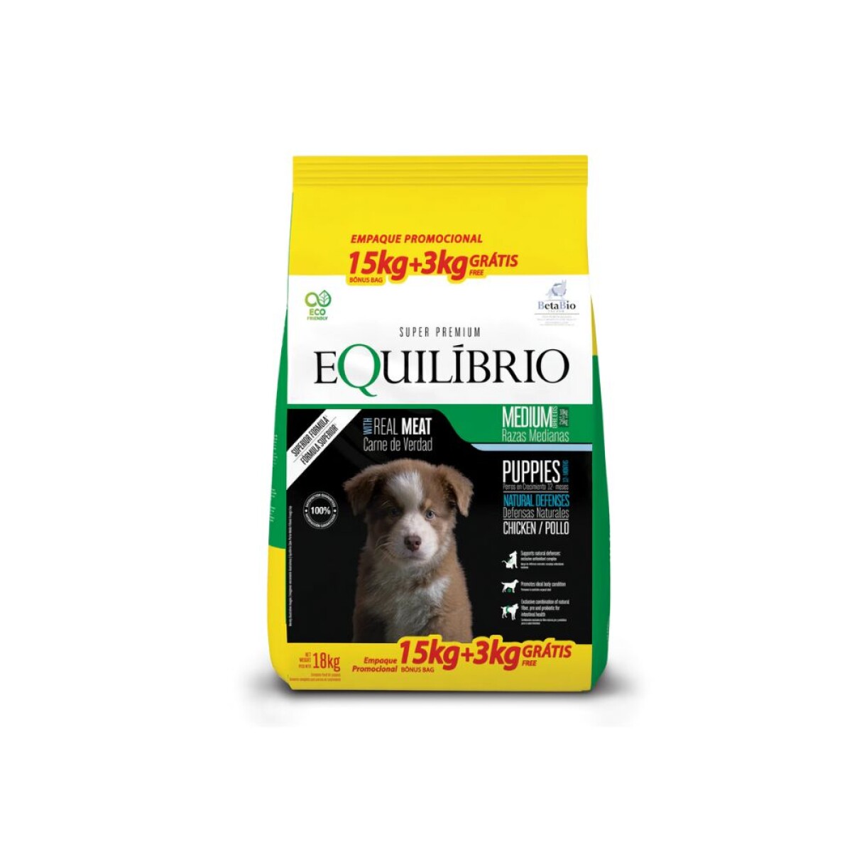 Equilibrio Cachorro R. Med 15+3kg | Crecimiento y Desarrollo 