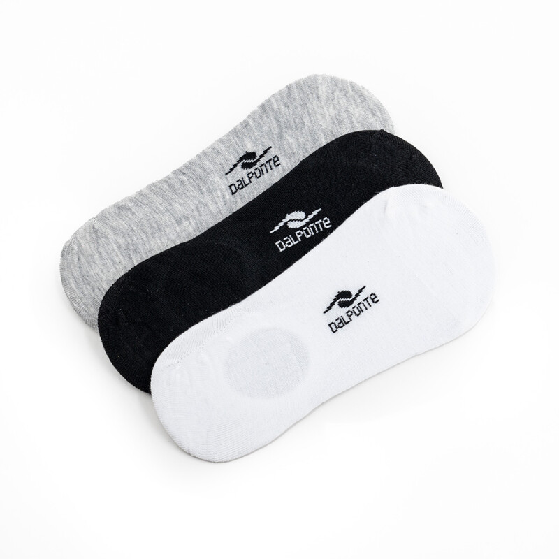 NO SHOW SOCKS NEGRO/BLANCO BLANCO/NEGRO/GRIS