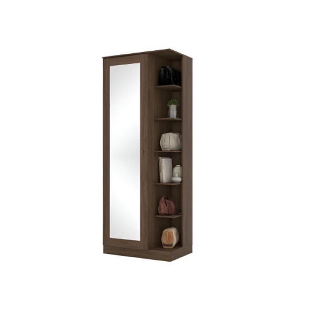 ZAPATERA CON ESPEJO. DUETTO COLOR CASTAÑO 