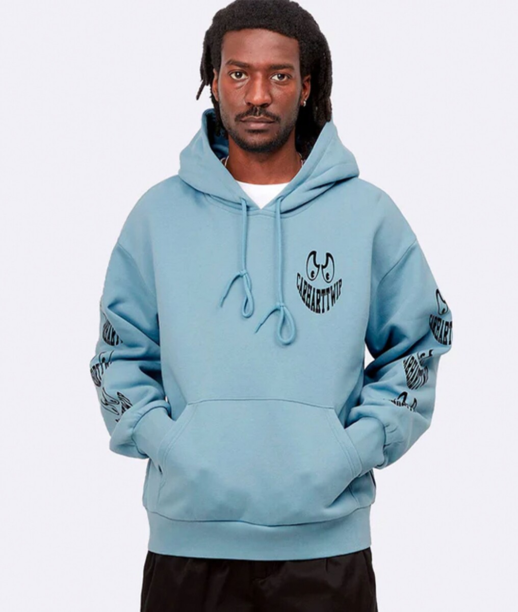 Hooded Grin Sweat Frosted Blue 