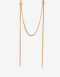 Collares Largos Metal Collar Largo De Metal - Dorado