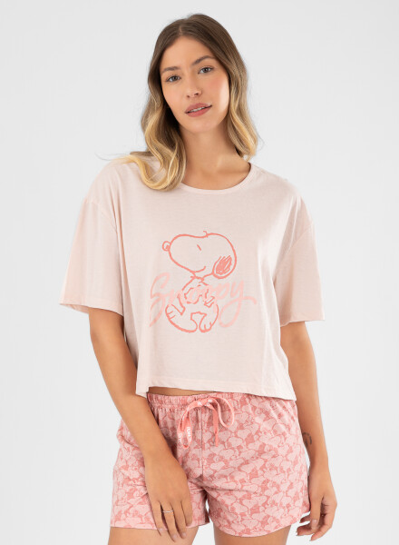 Snoopy pink pj Rosado