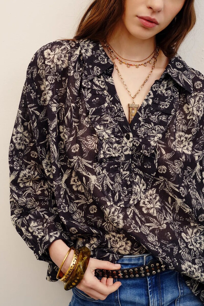 CAMISA LIRIO JULIETTE Negro