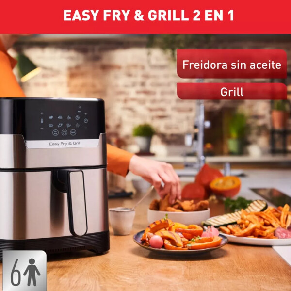 Freidora De Aire Moulinex Ez505d10 4.2 Lt FREIDORA SIN ACEITE MOULINEX EZ505D10 AP
