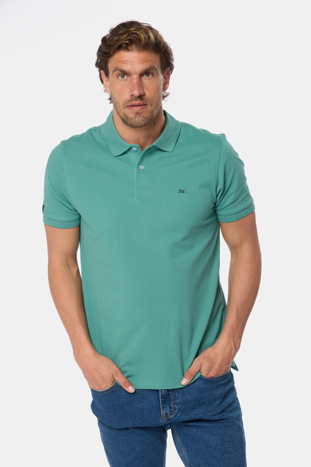 REMERA POLO LISA Verde Claro