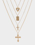 Collares Cortos Religioso Collares Cortos 4 Mix - Dorado