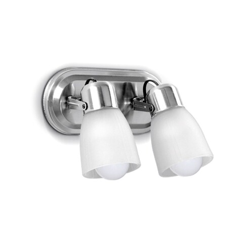 APLIQUE 2 LUCES C/TULIPA BELEN PLATA E27 APLIQUE 2 LUCES C/TULIPA BELEN PLATA E27