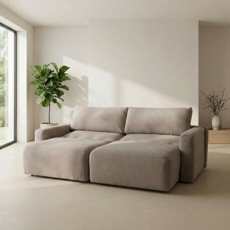 Sofá Cama Empeiro (Retráctil) - Tela Microfibra FX4-11 (Tostado)