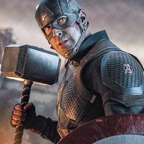 Capitan America con Mjolnir y Escudo Roto • Avengers Endgame - 573 Capitan America con Mjolnir y Escudo Roto • Avengers Endgame - 573