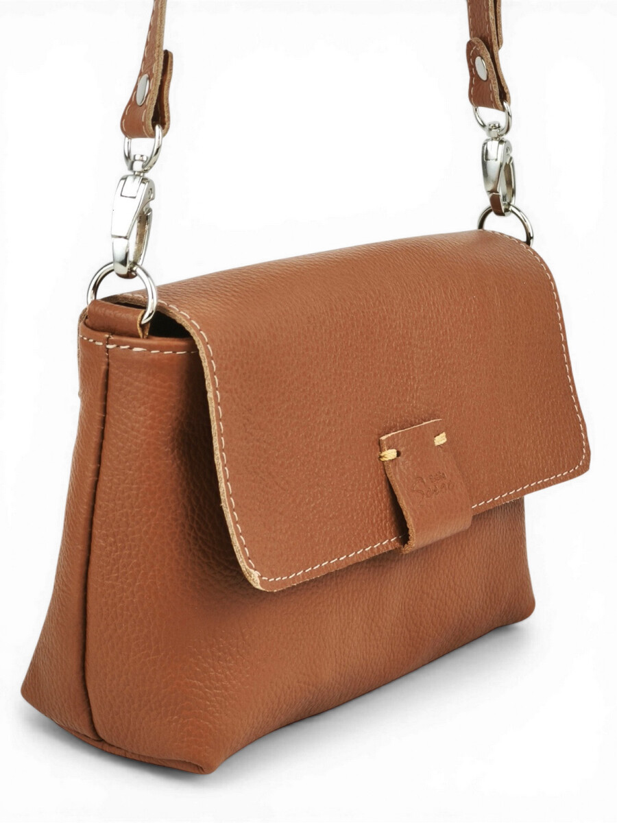 Morral con solapa chico - Dulce de Leche 