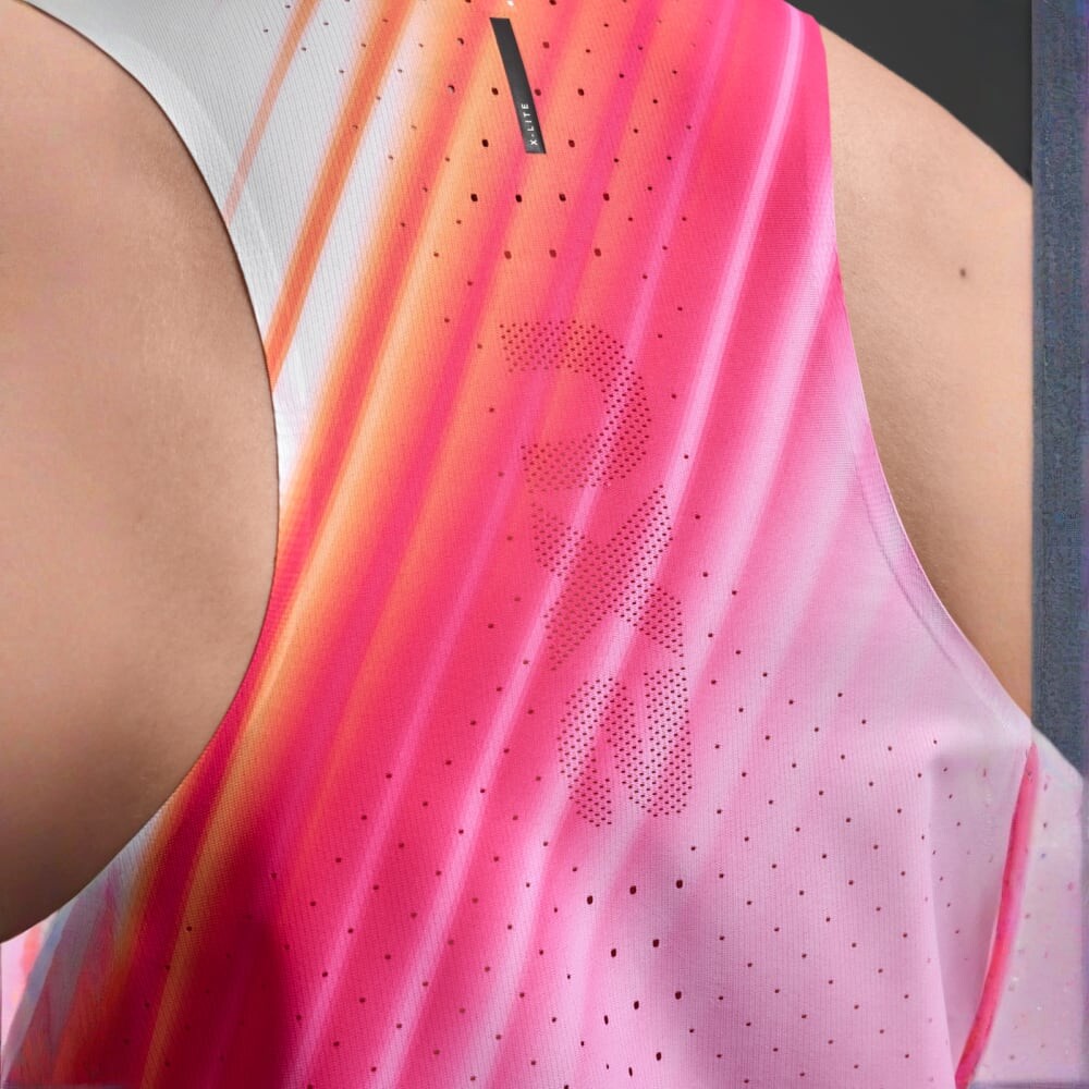 Bividi Running Light Speed React Singlet Hombre Fuchsia Grad/black Reflective