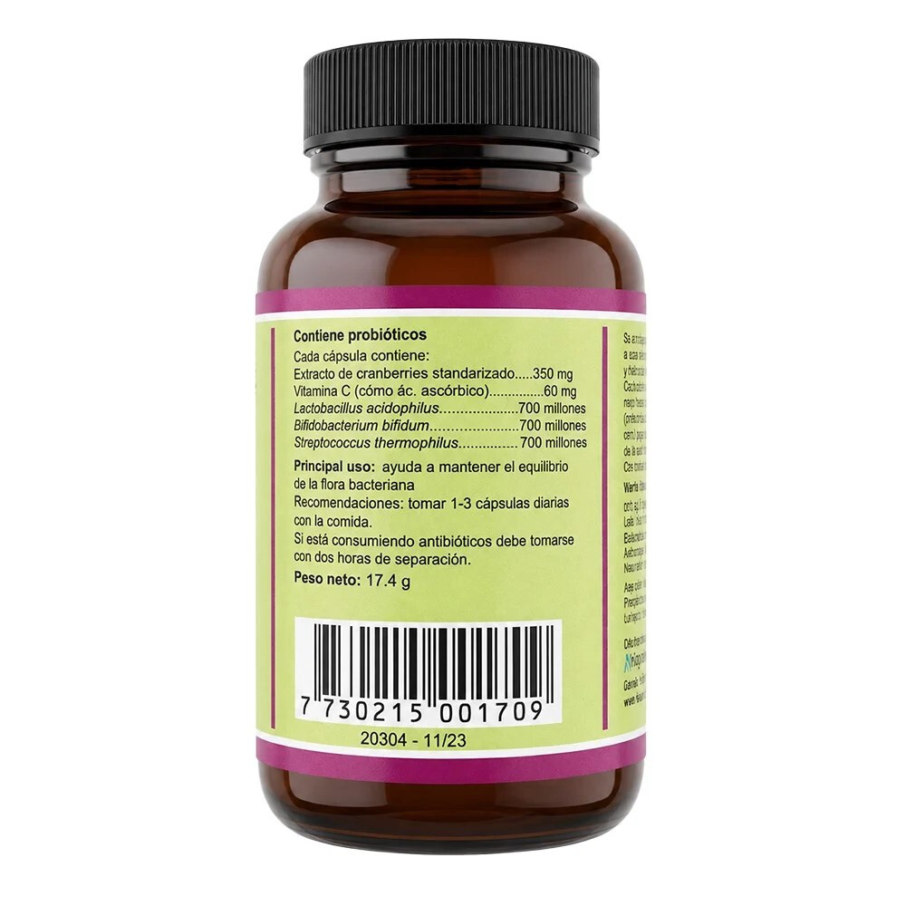 Biótica Cran Haymann | Probióticos con Cranberries y Vitamina C | 30 Cápsulas Biótica Cran Haymann | Probióticos con Cranberries y Vitamina C | 30 Cápsulas