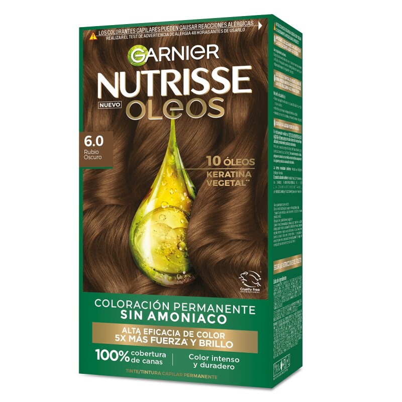 Tinta Garnier Nutrisse Oleos N°6.0 Rubio Oscuro Tinta Garnier Nutrisse Oleos N°6.0 Rubio Oscuro