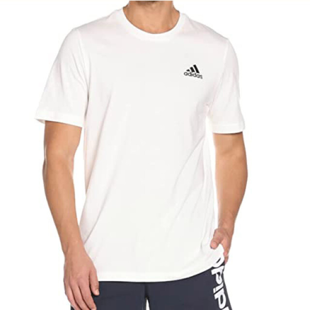 Remera de Hombre Adidas Essentials Logo Blanco - Negro