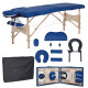 Cama Camilla Masajes Portatil Plegable 2 Secciones Azul