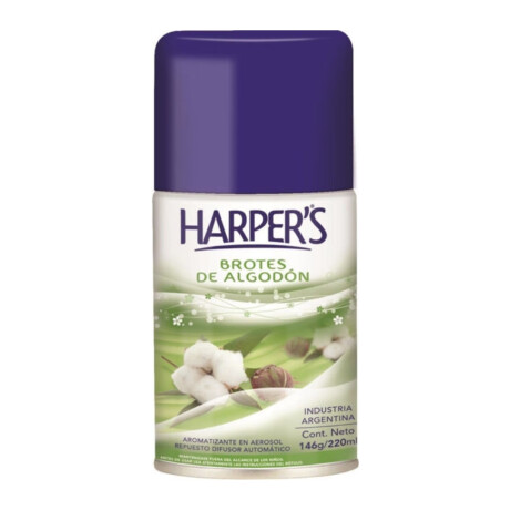 AROMATIZADOR AEROSOL HARPERS 220 ML BROTES DE ALGODON AROMATIZADOR AEROSOL HARPERS 220 ML BROTES DE ALGODON