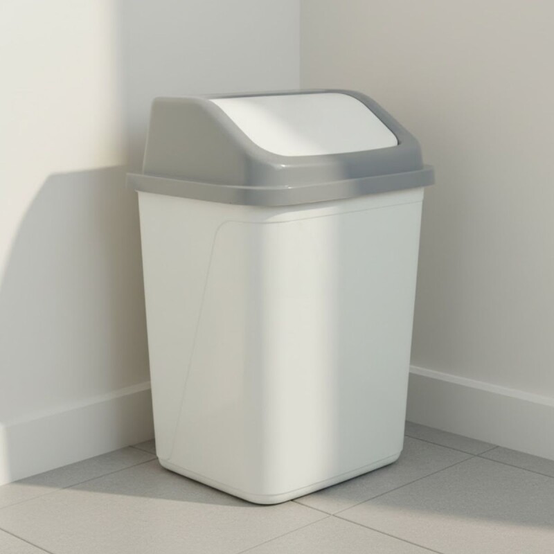Tarro de residuos vaivén 30L con tapa vaivén BLANCO
