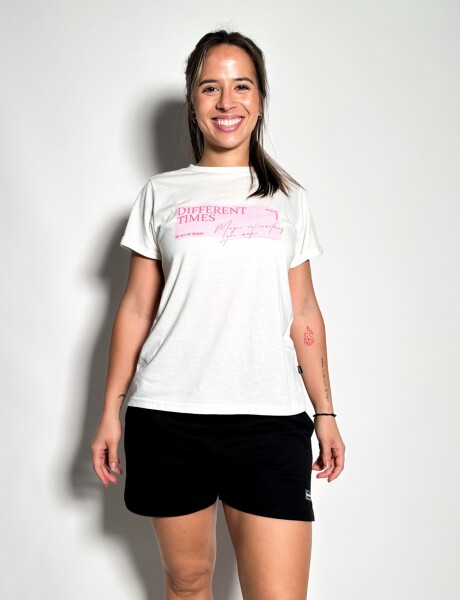 Remera estampada Oriana Beige