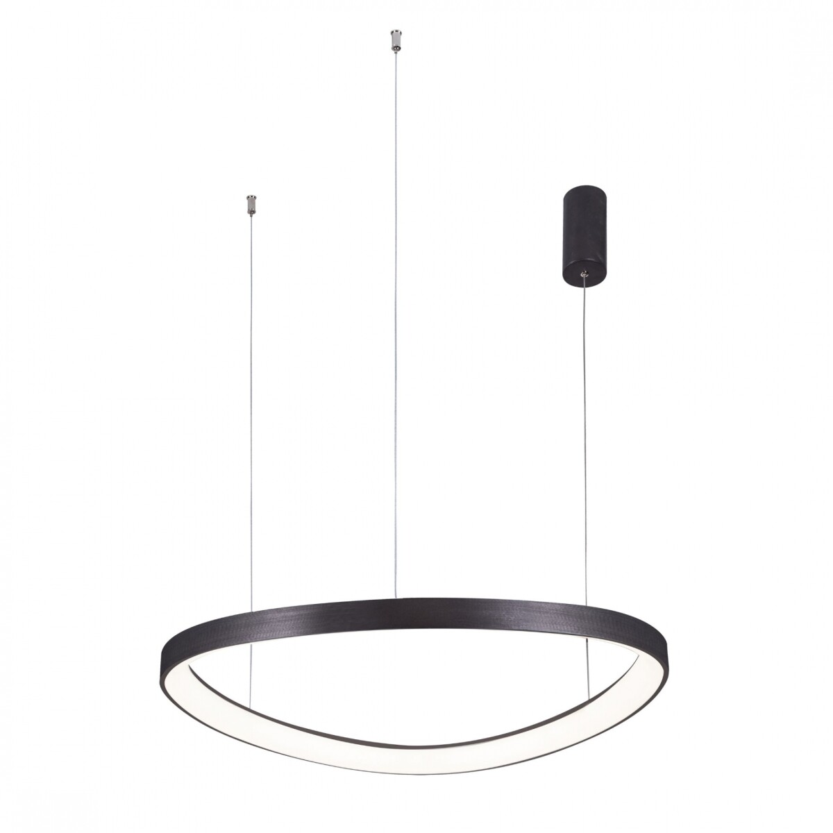 Luminaria de susp. Led Diseño triangular Dimerizable 60W, 85cm - MARRÓN CAFÉ 