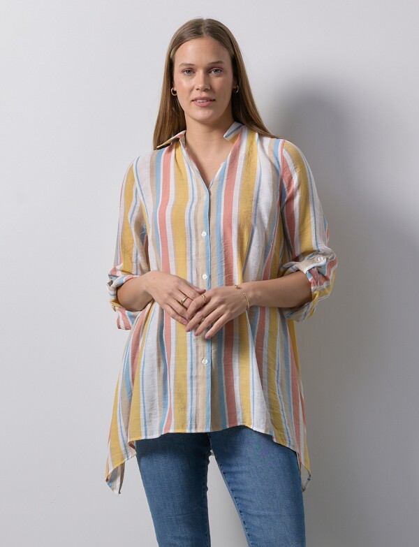 Camisa Larga MULTI/AMARILLO