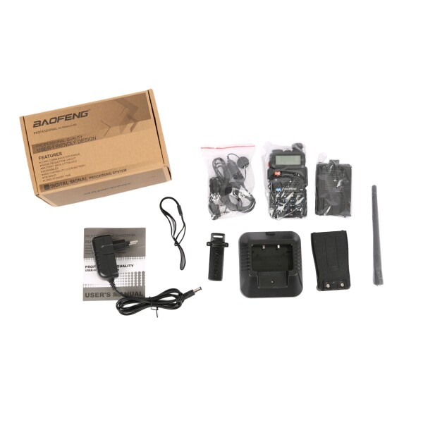 Handy Radio Transmisor Baofeng Bf-uv-5r Vox Dual Band 1800 Bandas De Frecuencia 400-480 Mhz Color Negro Handy Radio Transmisor Baofeng Bf-uv-5r Vox Dual Band 1800 Bandas De Frecuencia 400-480 Mhz Color Negro