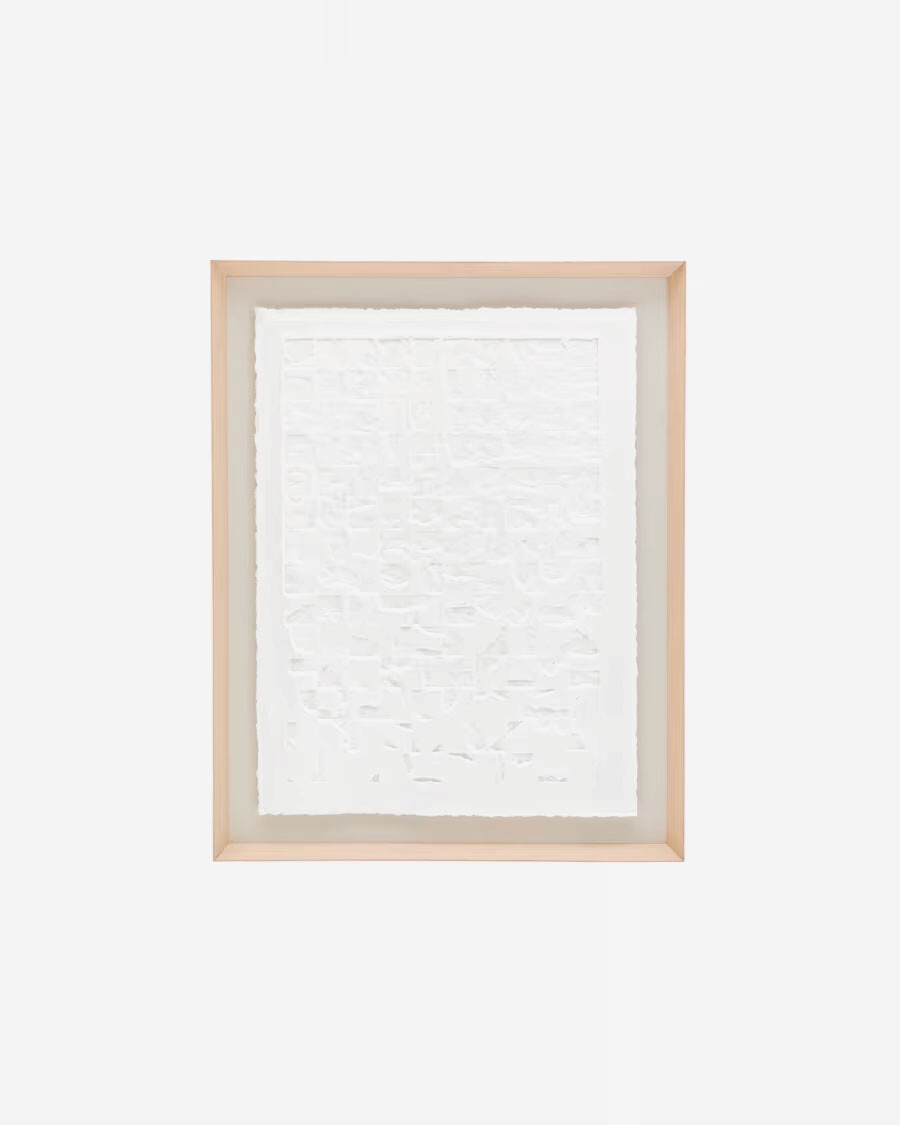 Cuadro Kut de papel maché blanco 90 x 70 cm Cuadro Kut de papel maché blanco 90 x 70 cm