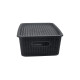 Caja organizadora símil ratán 12,5lt NEGRO