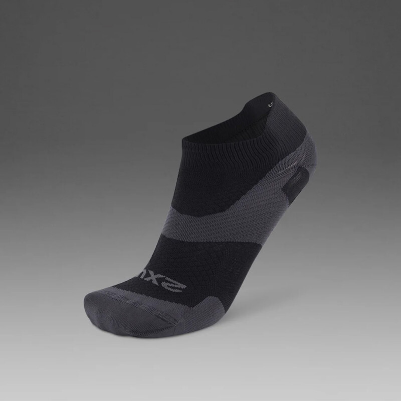 Medias Running Vectr Ultralight 1/4 Crew Unisex Black/titanium
