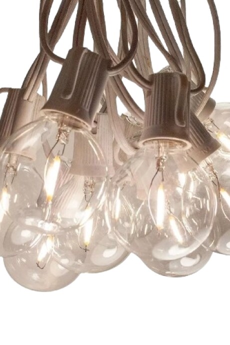 Guía de Luces Vintage 25 Luces + 2 de repuesto cable blanco