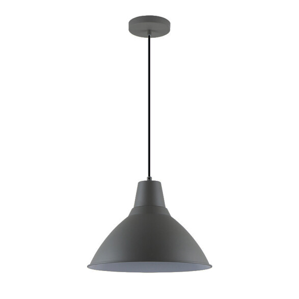 Lámpara colgante cónico campana metal gris Ø30cm IX9021X
