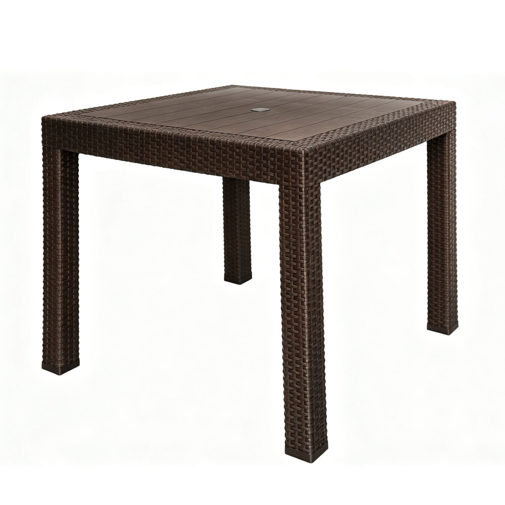 MESA COMEDOR 80CM POLIPROPILENO MARRON TULUM