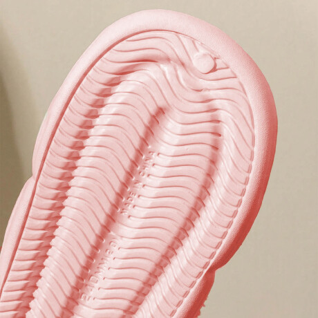 Pantufla Alta Gomón Antideslizante Unisex Corderito Rosa