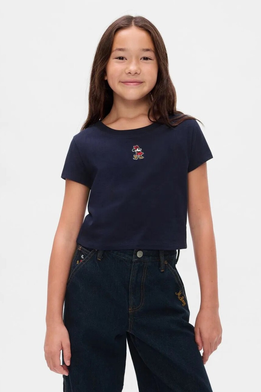 Remera Crop Minnie Niña Navy Uniform