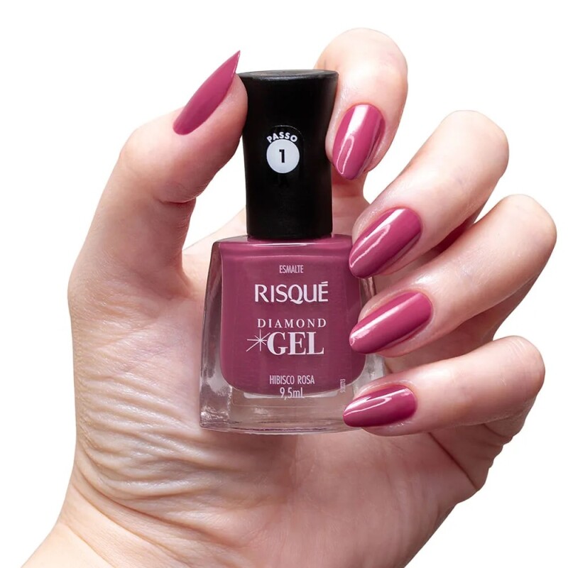 Esmalte Diamond Gel Hibisco Rosa Risque Esmalte Diamond Gel Hibisco Rosa Risque