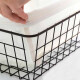 Canasto organizador de metal con tela NEGRO