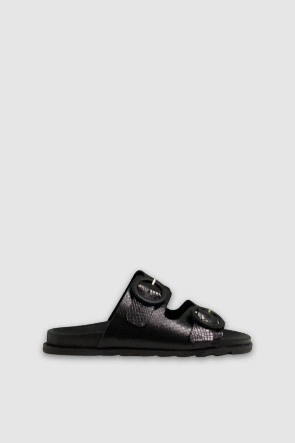 Sandalia con hebillas Rumba Negro