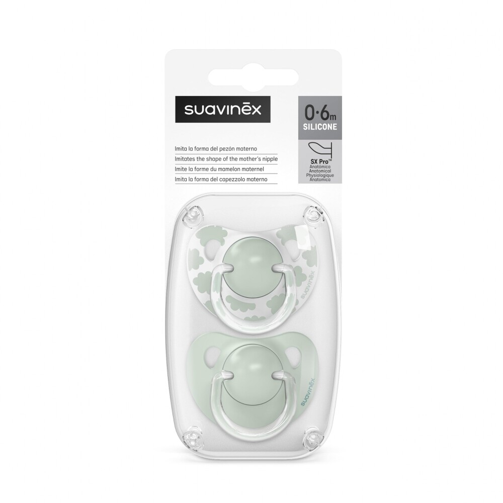 Set x2 chupete anatómico Suavinex 0 a 6 M Dreams Verde