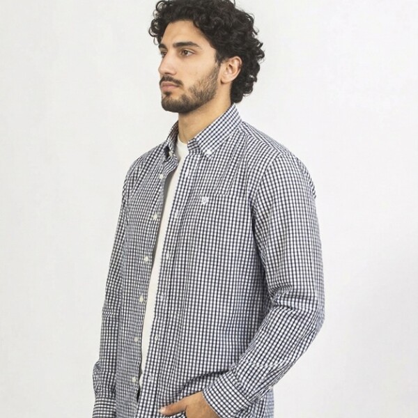 Camisa fantasia Cuadro negro