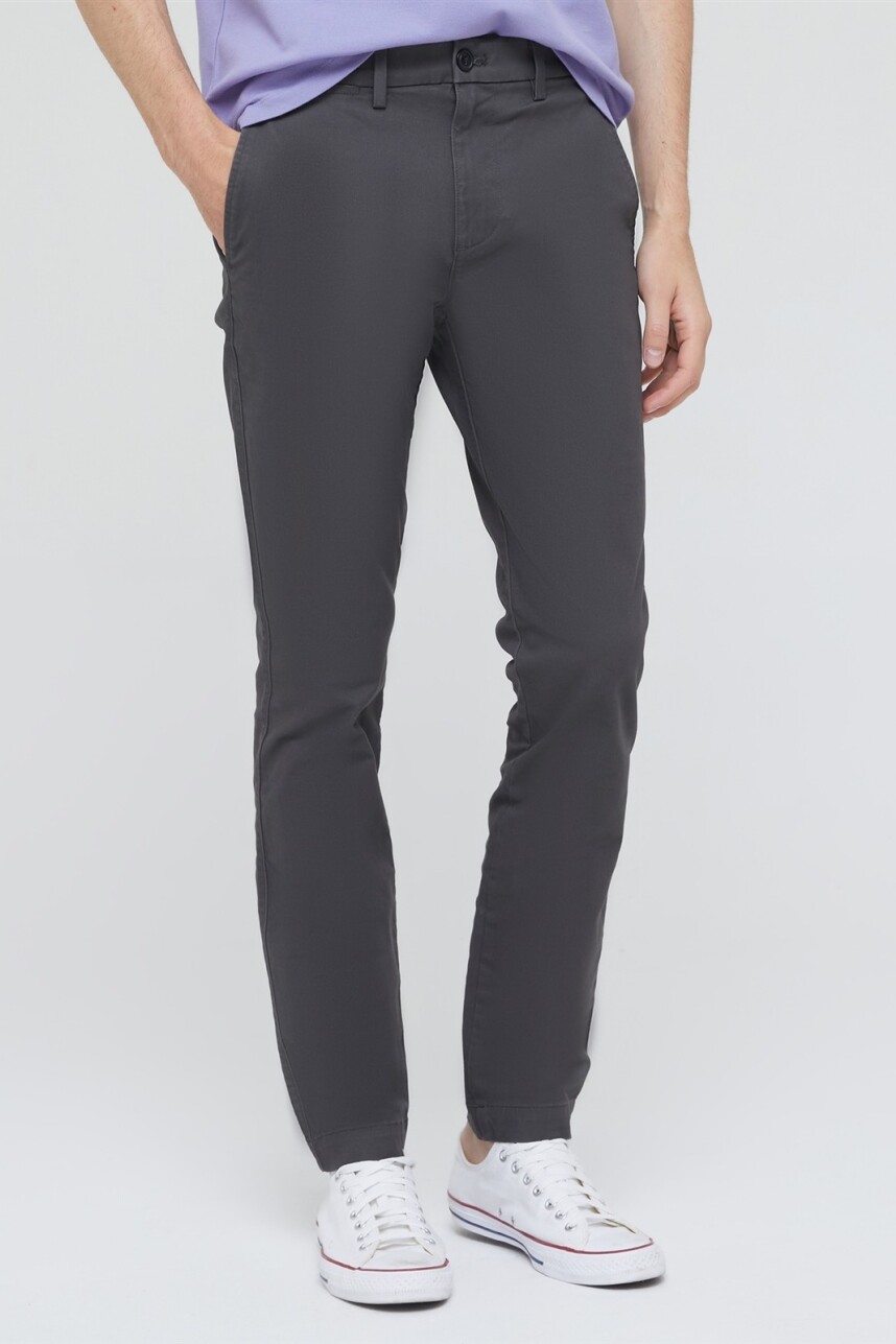 Pantalón Khaki Skinny Hombre Soft Black
