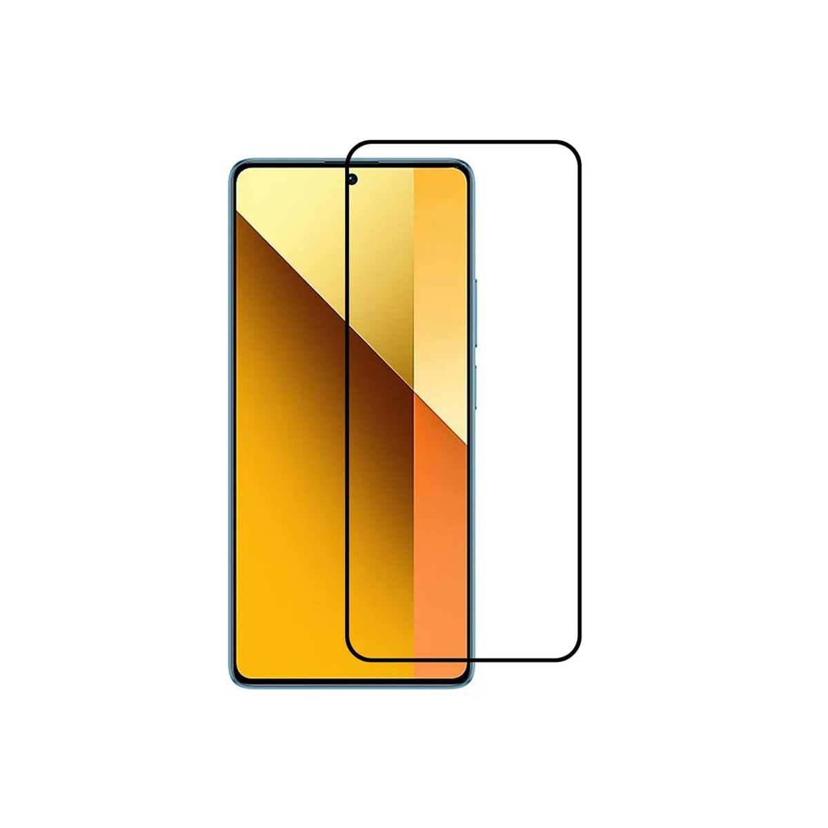 Vidrio templado 9D Xiaomi Redmi Note 13 5G borde color negro 