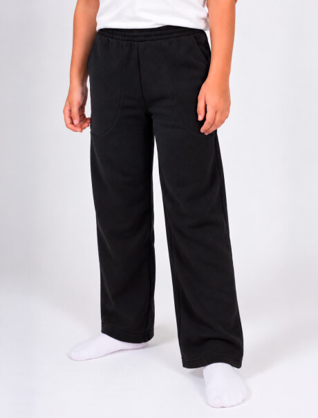 PANTALON BÁSICO UNISSEX CON FELPA NEGRO