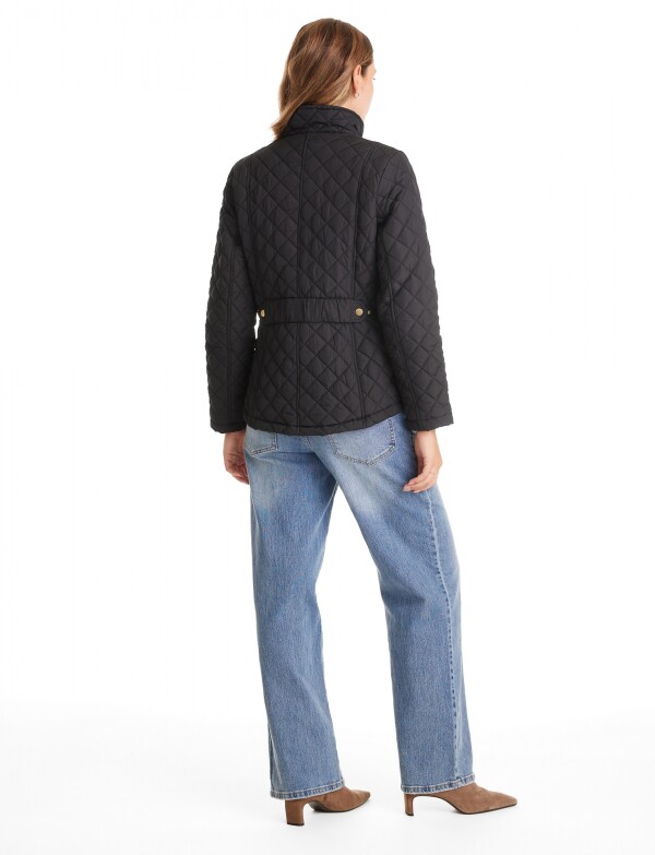 Campera Capitoneada & Trabas De Ajuste NEGRO