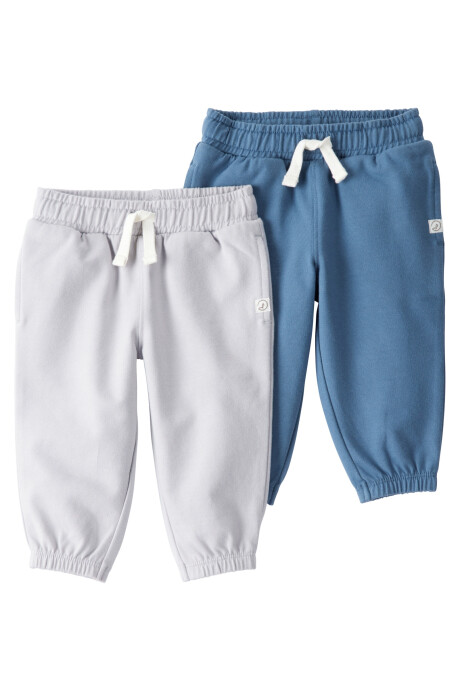 Pack dos pantalones de algodón orgánico Sin color