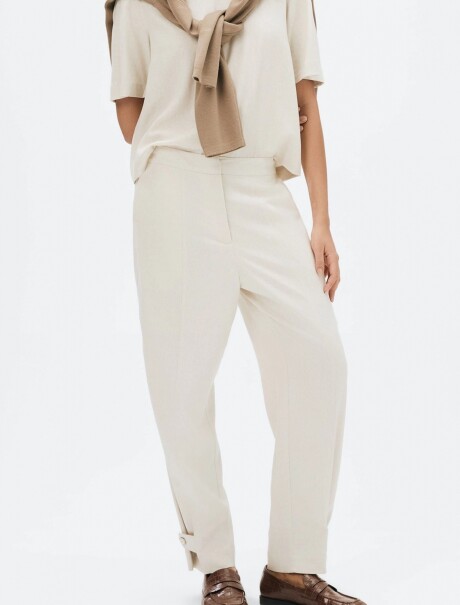 PANTALÓN DE LINO BLANCO